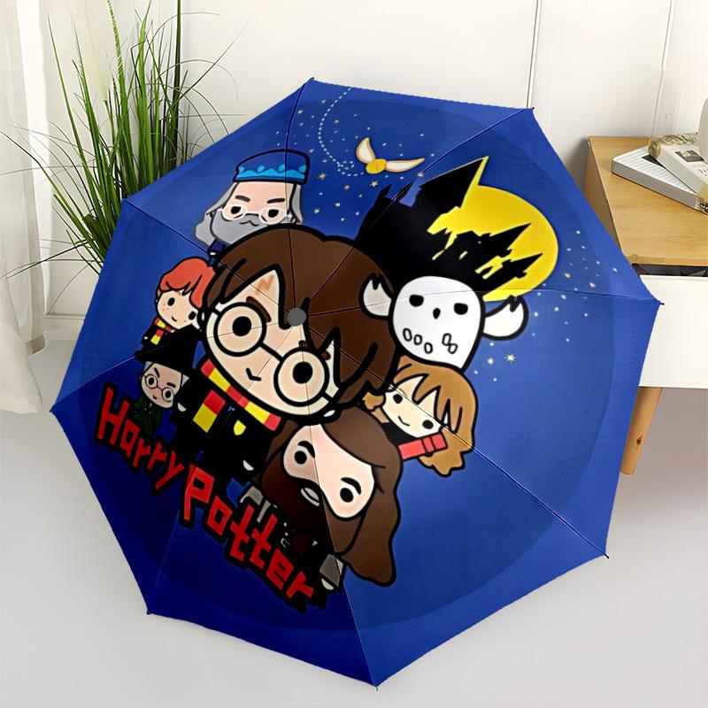 

1pc Harry Potter Umbrella - Automatic Open Compact Travel Umbrella with 104-Rib Durable Frame yy251021147