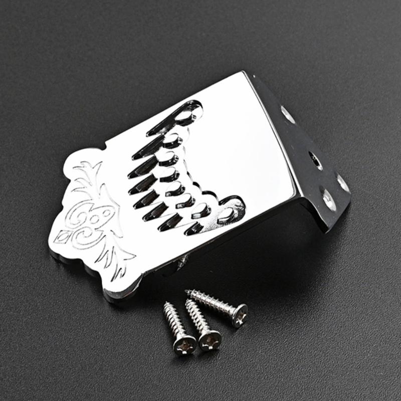 Not Easy To Damage Alloy Mandolin Tailpiece Musical Instrument Replacement with Mounting Screws for 8 String Mandolins