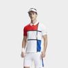 Men's FILA Tennis Polo Shirts Men's All Over Print Polo Collar Thin Straight Fit
