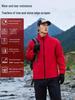 Fleece-Lined Softshell Stand-Up Collar Windbreaker with Logo Embroidery for Autumn/Winter Workwear
