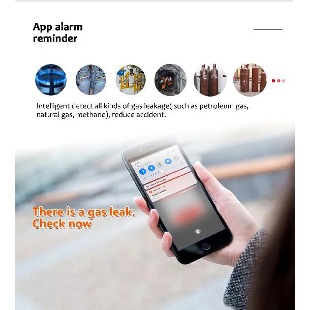 Tuya WiFi Gas Detector Home LPG Natural Gas Leak Alarm LED Display Leakage Sensor Smart Life APP Control