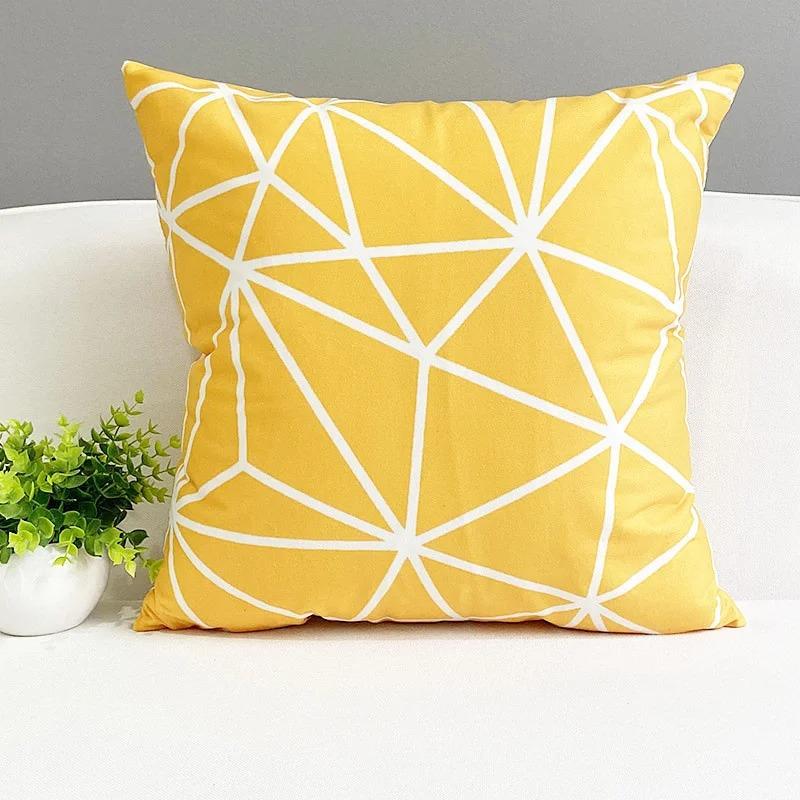 Office Living Room Home Pillowcase Colorful Striped Geometric Pattern Pillowcase Car Ornaments