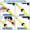 100Pcs/Set Plastic Metal Nail In Cable Clips Black Coaxial Cable Clamp  for Home Office Workshop