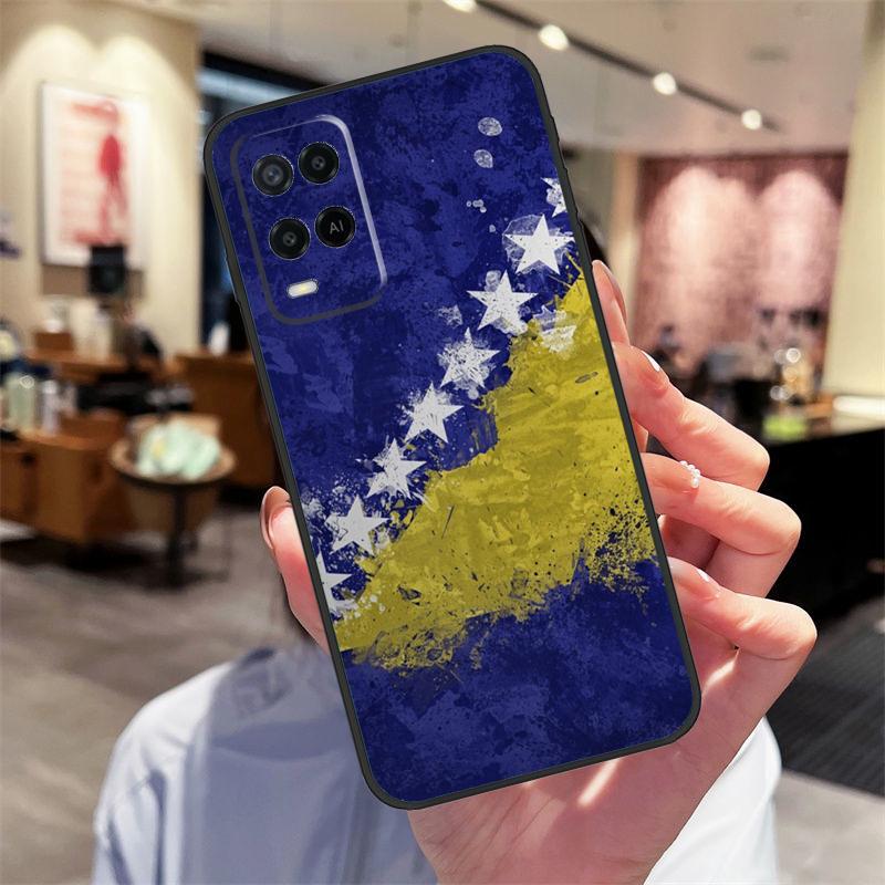 Bosnia and Herzegovina Flag Case For Oppo A17 A77 A80 A40 A60 A98 A78 A18 A38 A58 A16 A76 A96 A74 A94 A54 A57S A15 Cover