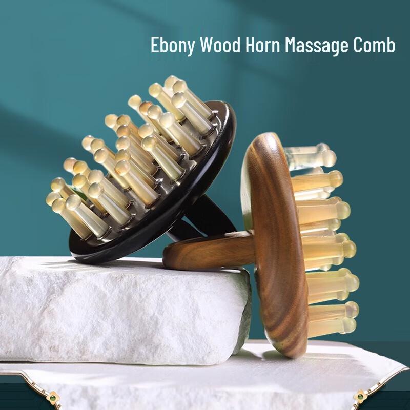 Natural Ox Horn Meridian Massage Comb