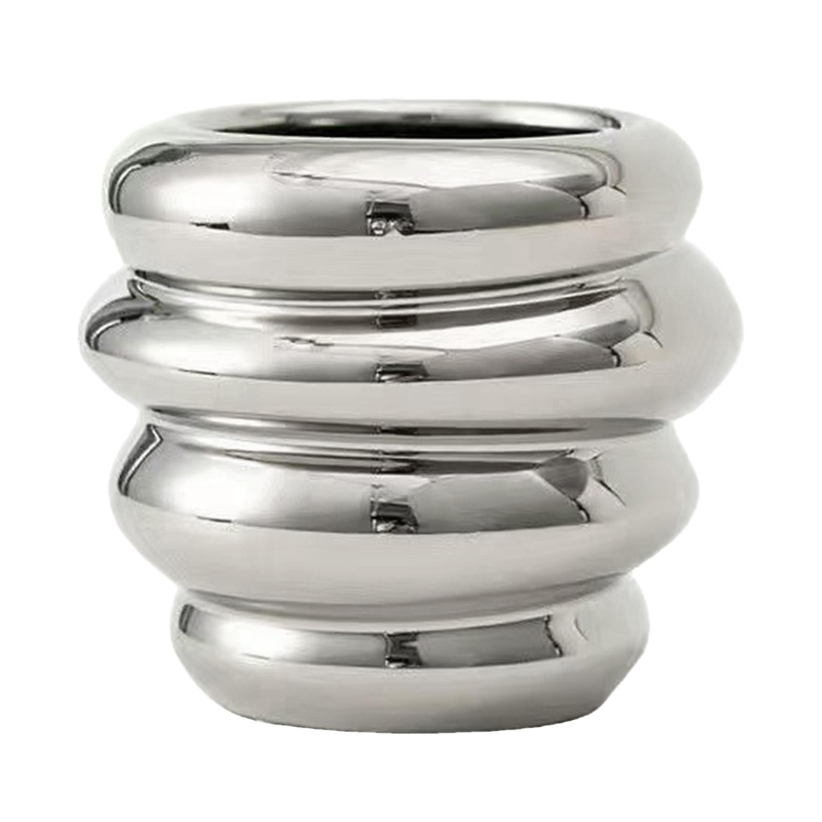 

Ceramic Flower Vase Plants Holder Planter Decors Cosmetics Lipstick Bud Vase Flower Pot Makeup Brush Holder for Bathroom Dresser