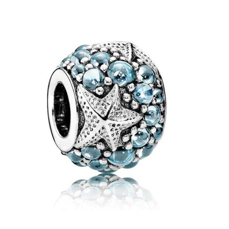 Btuamb New Fashion Crystal Hollow Camera Cat Claw Leaves Crown Heart Charms Beads Fit Fashion Bracelets for Women Making Jewelry