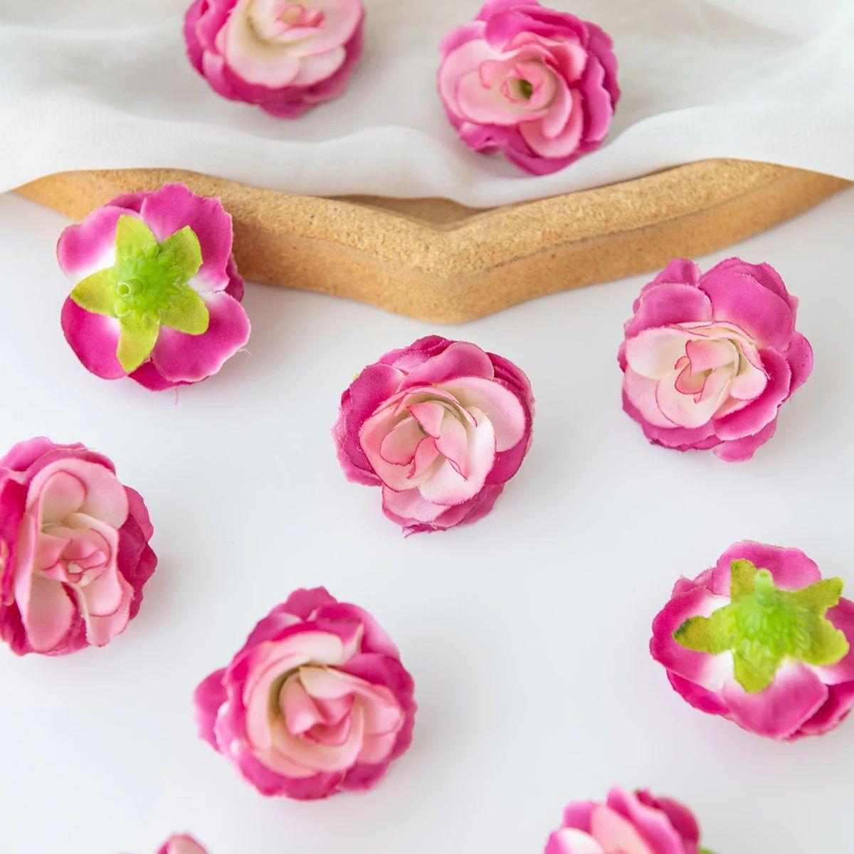 

10/20pcs Artificial Flower Silk Rose Tea Bud Outdoor Yard Garden Wreath Wedding Festival Home Decora Festival Diy Gift Candy Box 10 pcs