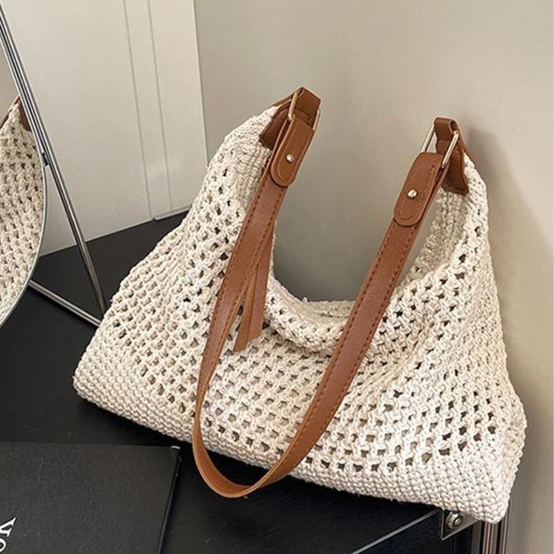 Large-capacity Stylish Straw Bag for Casual Single-shoulder Carrying