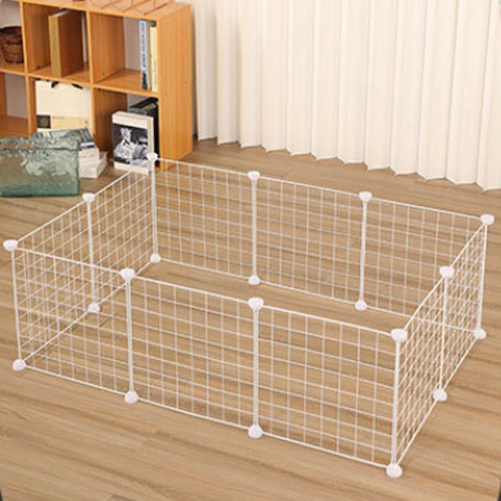 Stohovatelný DIY Pet Plot Proti úniku Kočka Pes Ohrádka Odolná Vnitřní Psí Klec Malá Zvířata