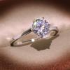 New Winter Simulation Diamond Wedding Jewelry Souvenir 1 Carat Wedding Ring