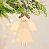 Beautifully Crafted Wooden Angel Girl Christmas Decorations In Colors Assorted