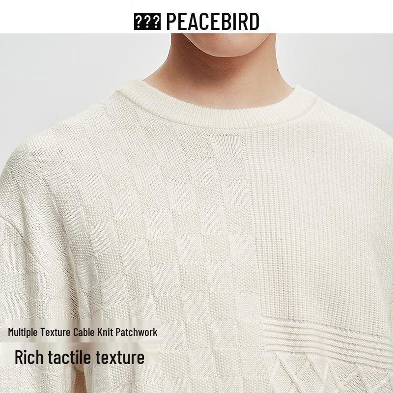Peacebird Men's Cable Knit Wool Blend Sweater