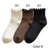 3 Pairs/Lot Cute Socks For Women New Japanese Style Breathable Girls Short Socks Kawaii Solid Socks Frilly Ruffle Socks Casual
