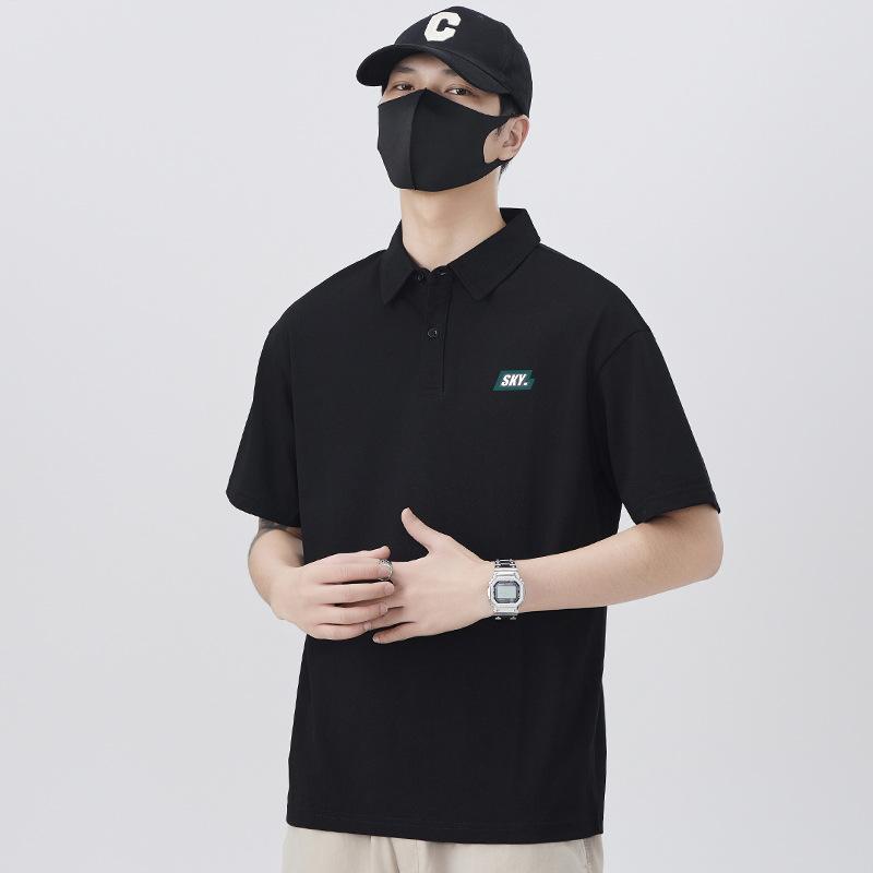 Latest Summer T-shirt Relaxed Fit Lapel Short-sleeved POLO Blouse T-shirt