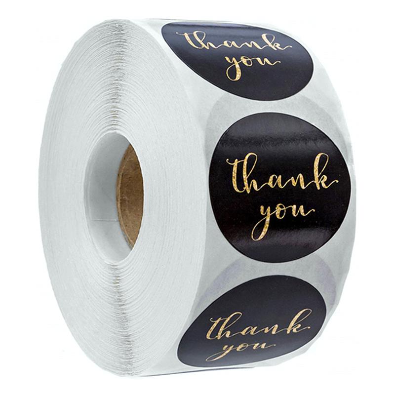Thank You Round Sealing Stickers for Baking and Packaging