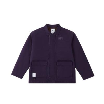 FW23 NAI-KE Series Chinese Collar Workwear Outdoor Casual Jacket Unisex Jacket Purple FV5442-518