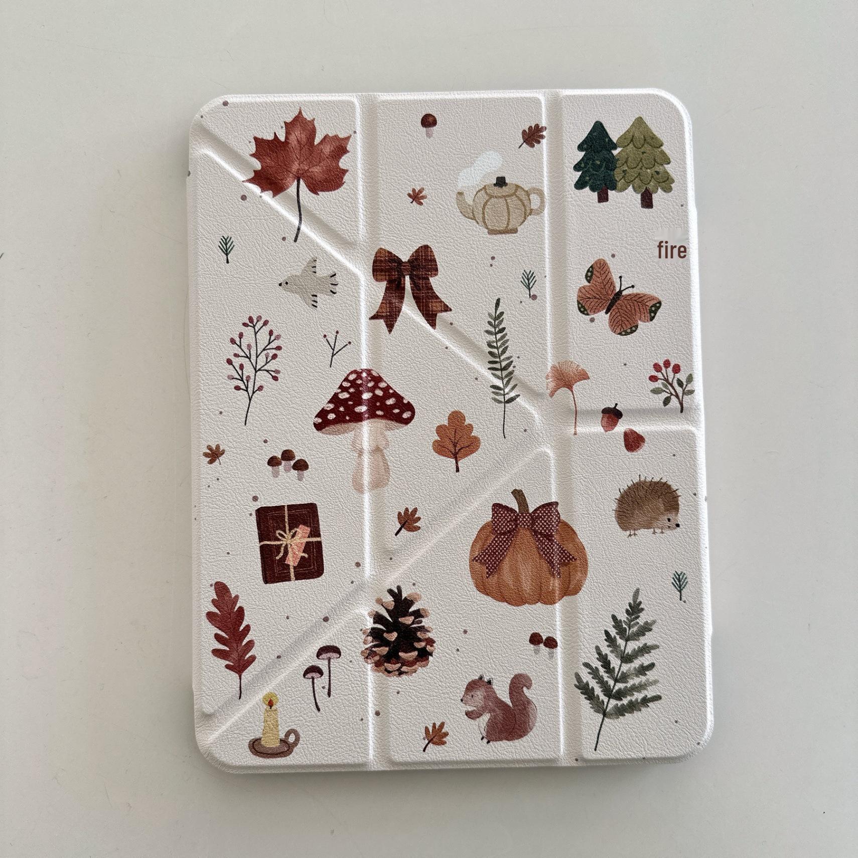 

Squirrel & Mushroom Illustrated iPad Case - Fits iPad Mini 6 & iPad Pro iPad mini 6/7 (8.3 inches)