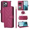 For Oppo Reno14 F 5G Case with Shoulder/Wrist Strap Leather Phone Cover Stand Wallet