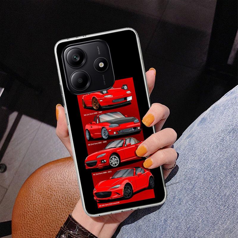 

JDM Car MX5 Cute Phone Case For Xiaomi Redmi Note 15 14 13 12S 12 11 Pro Plus 14S 11S 11E 10 10S 11T 5G Personalized Cover Redmi Redmi Note 14 Pro 4G