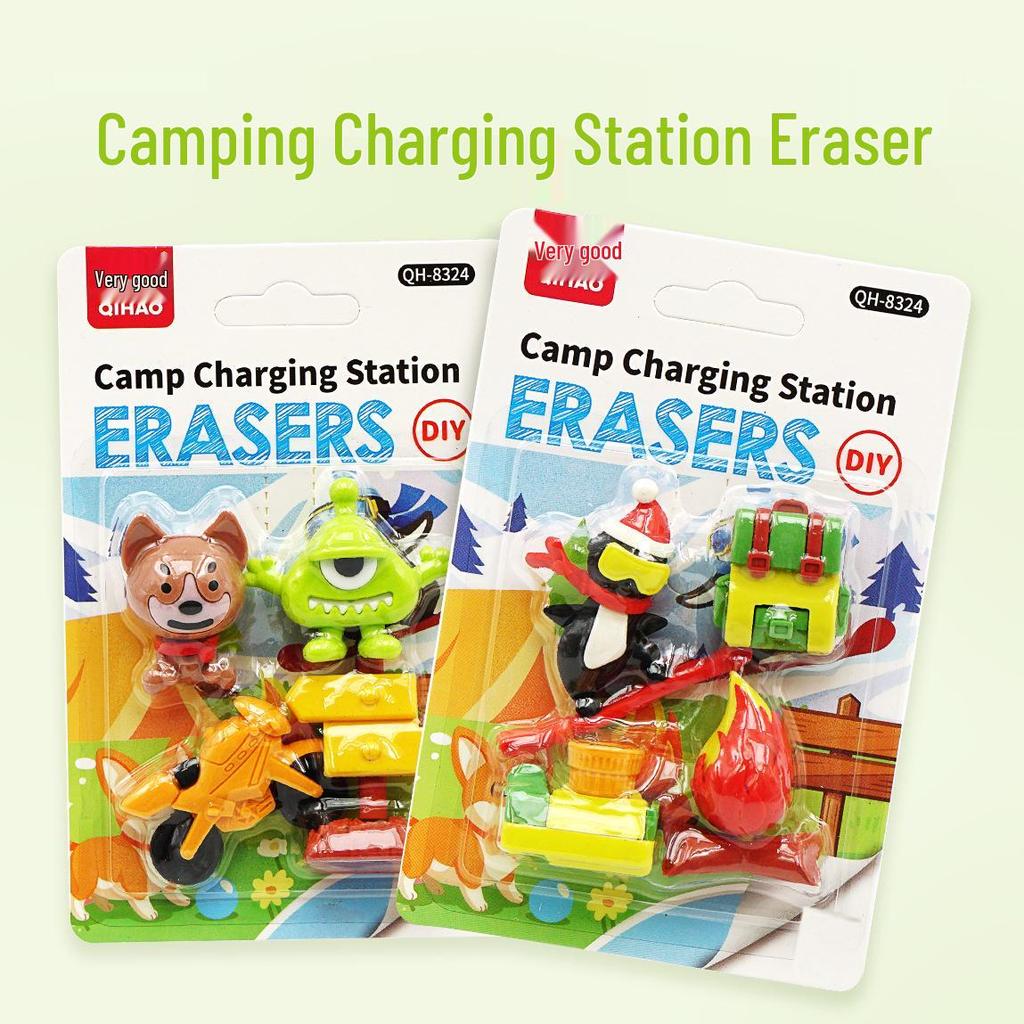 Adorable Cartoon Mini Eraser Set for Students – Perfect Back-to-School Gift