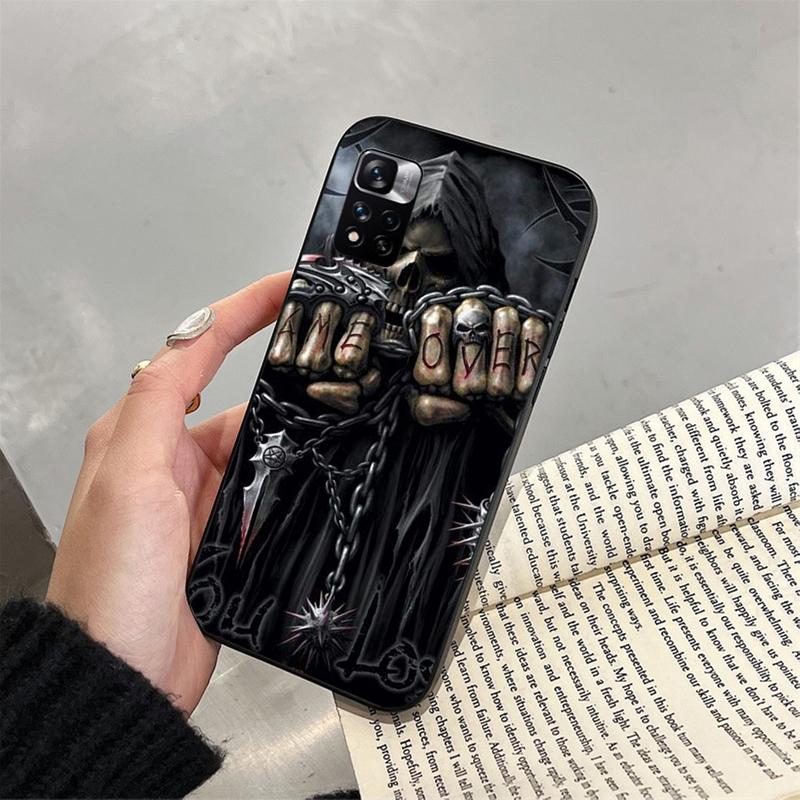 Phone Case For Xiaomi Redmi Note 13 12S 12 Pro 11S 11 10 Pro 10S 12S Redmi 10 10C 9C 13C Skull Skeleton Woman