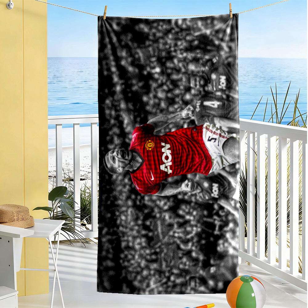 Football Player Celebration Beach Towel Super Soft & Absorbent Comfortable Lightweight