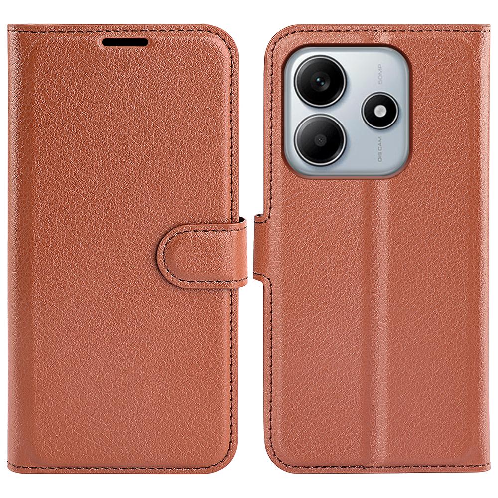 For Xiaomi Redmi Note 14 5G Case Litchi Texture Shockproof Leather Wallet Phone Cover