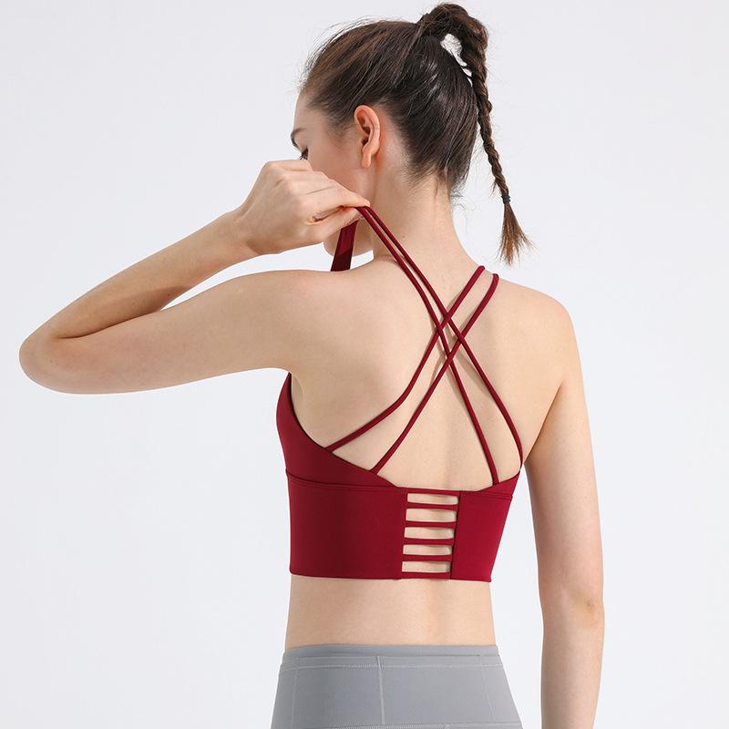 

Спортивный бюстгальтер Crossback Shockproof — беспроводной, со сборками, идеально подходит для йоги и бега Medium