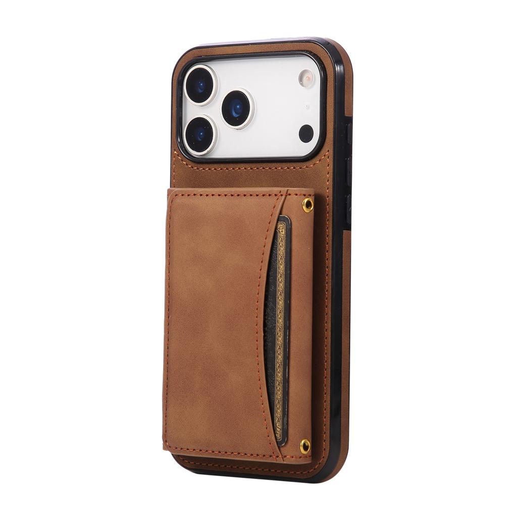 Leather Multi Wallet Cards Holder Phone Case for IPhone 17 Air 16E 16 Pro Max 15 Plus 14 13 12 Mini 11 XR X XS Protective Cover