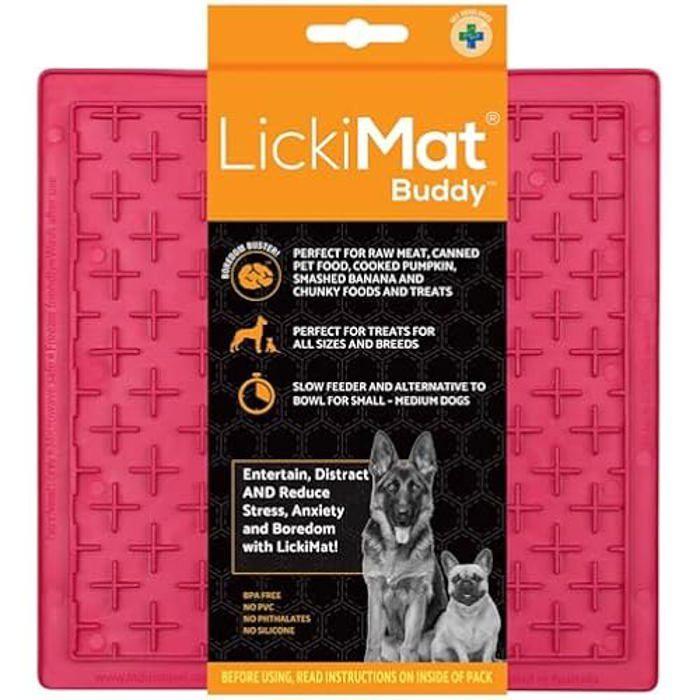 Tapis de léchage - LICKIMAT - Buddy - Anti-anxiété - Soin dentaire - Rose