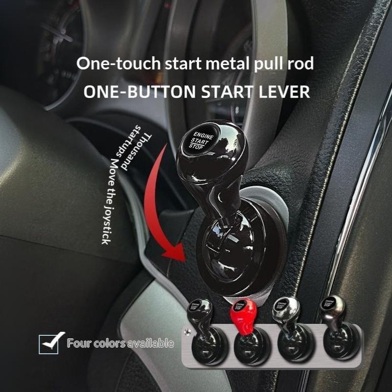 Metal Car One Button Start Lever Decor Cover Universal Push Start Switch Rocker Styling Trim For Vehicle Interior Modification