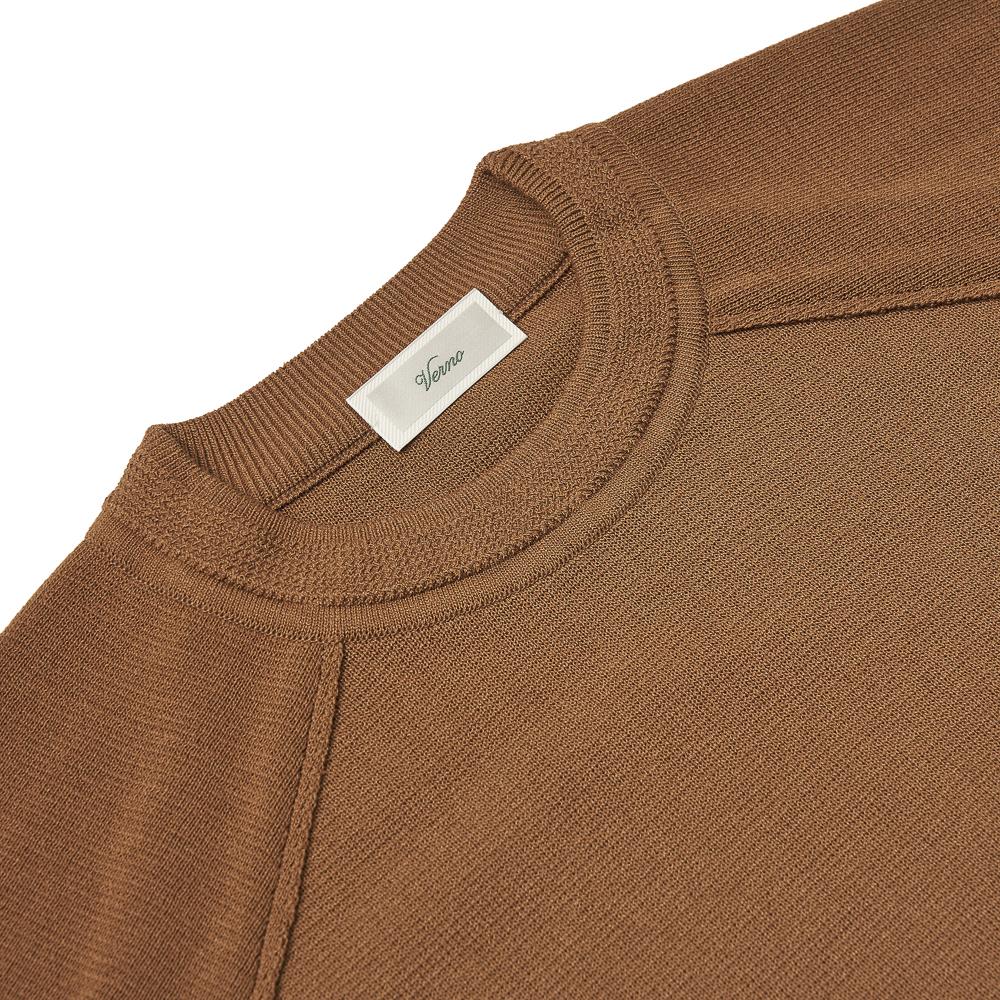 VERNO [Casual] Raglan Crew-Neck Knit Camel