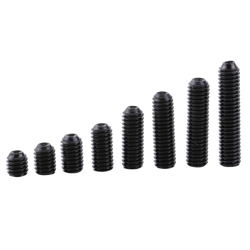 200pcs M3 Metric Grub Set Screw Black Finish Hex Socket Screw Socket Cup Point Screw Light Fixture