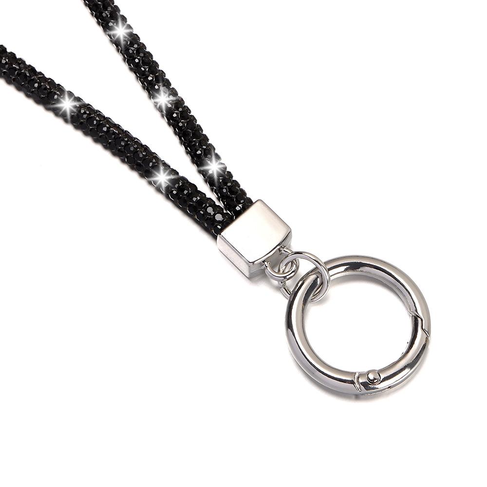 Glitter Bright Bling Bling Rhinestone Phone Lanyard Hanging Cord Crystal Anti-lost Rope Chain Straps