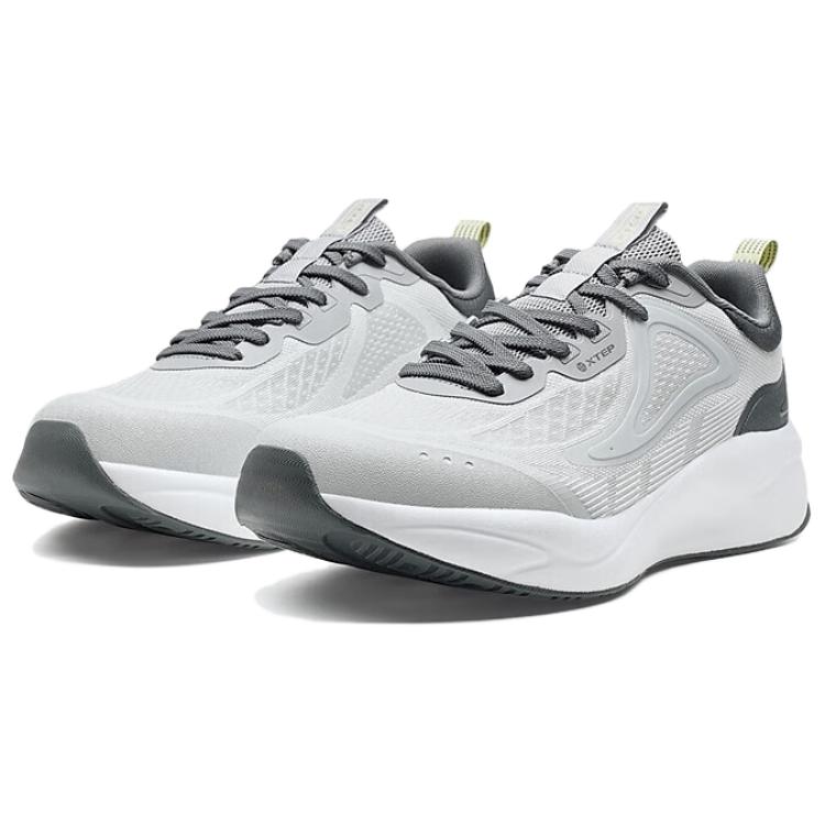 Xtep Vitality 2.0 Comfortable Trendy Slip-Resistant Durable Low-Top Casual Shoes Men sneaker Gray White 975219320023-1