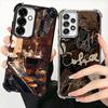 Black Coffee Fashion Style Plating Phone Case For Samsung A17 A07 A37 A57 A16 A56 A15 A55 A14 A54 A13 A53 A26 A36 A25 A35 A24 A3