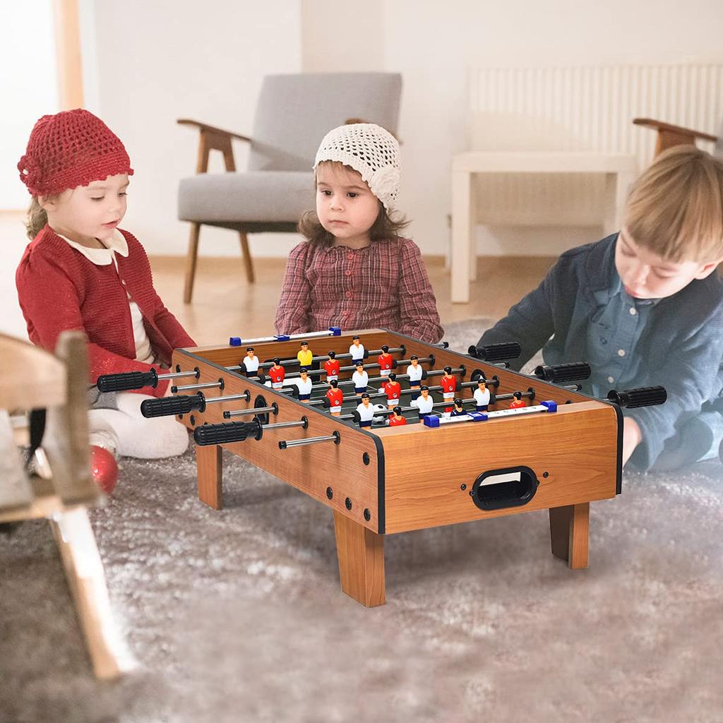 GYMAX Tischfußball Fußball Analoges Brett Tischfußball Echter Spieler Tischplatte Eltern und Bester Freund Spiel, Brett, Spiel, Spiel, Kompakt, Fußball, Spiel,