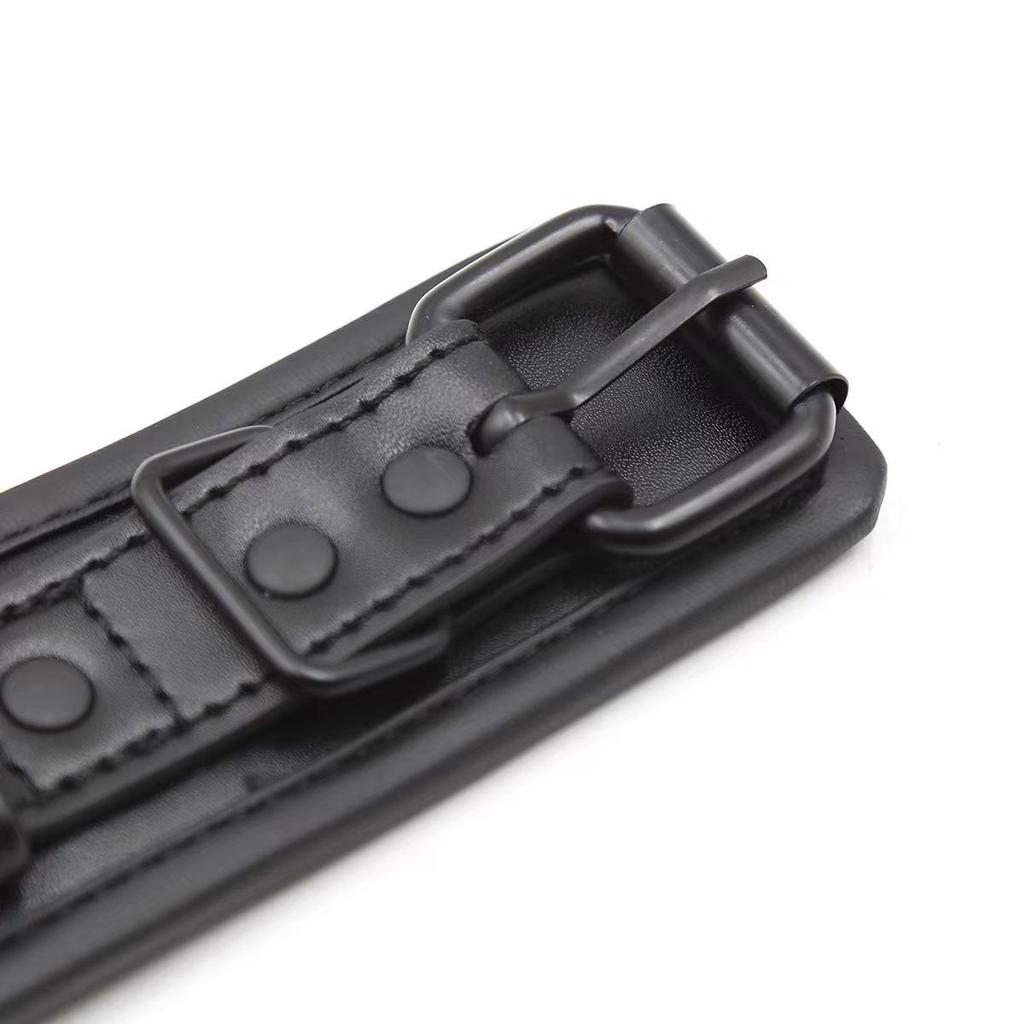 Adult Leather BDSM Restraint Handcuffs for Male and Female: PU Sponge Erotic Bondage Accessories