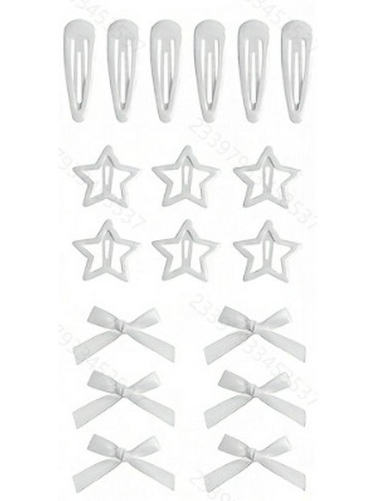 Ballet Style Ribbon Bow Duckbill Hair Clip Set – Sweet Christmas Braiding Accessories