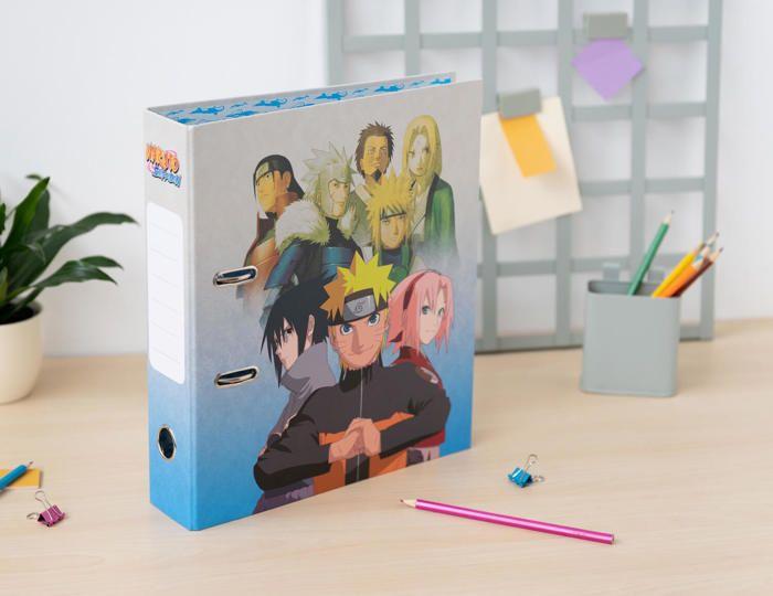 Classeur - ERIK EDITORES - Naruto - Couverture rigide 2mm - Mécanisme à levier - Compresseur en métal