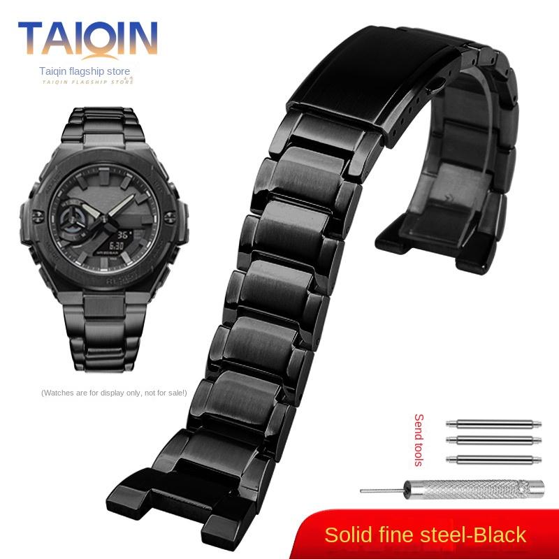For Casio G-Shock Heart of Steel GST-B500BD/GST-B500 AD Stainless Steel Watchband Metal Folding buckle men's Watch Strap chain