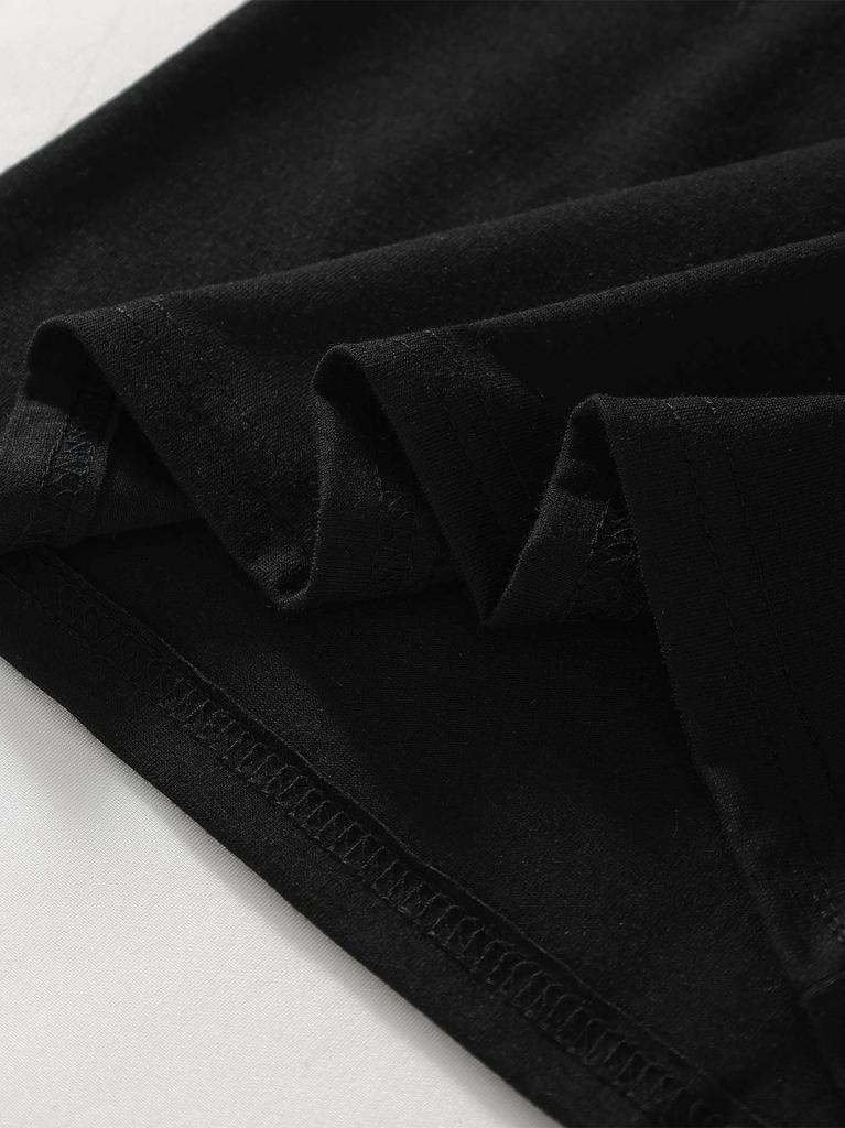 Cute Girl's Black Dresses, Lightweight Casual Short Sleeve Dress to Kids 5-14 Years Comfortable and Soft