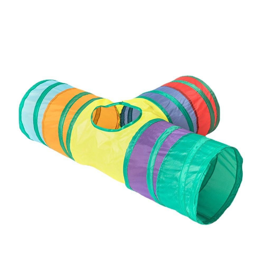 Cat Tunnel Playground Set With Canvas Material For Play And Exercise