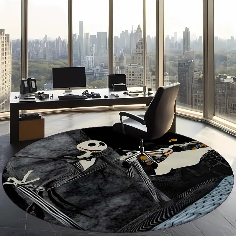L'incubo prima di Natale (28) Tappeto Rotondo per Ufficio Tappeto Decorativo per Pavimento per Ufficio Camera da Letto Soggiorno e Spazio Domestico