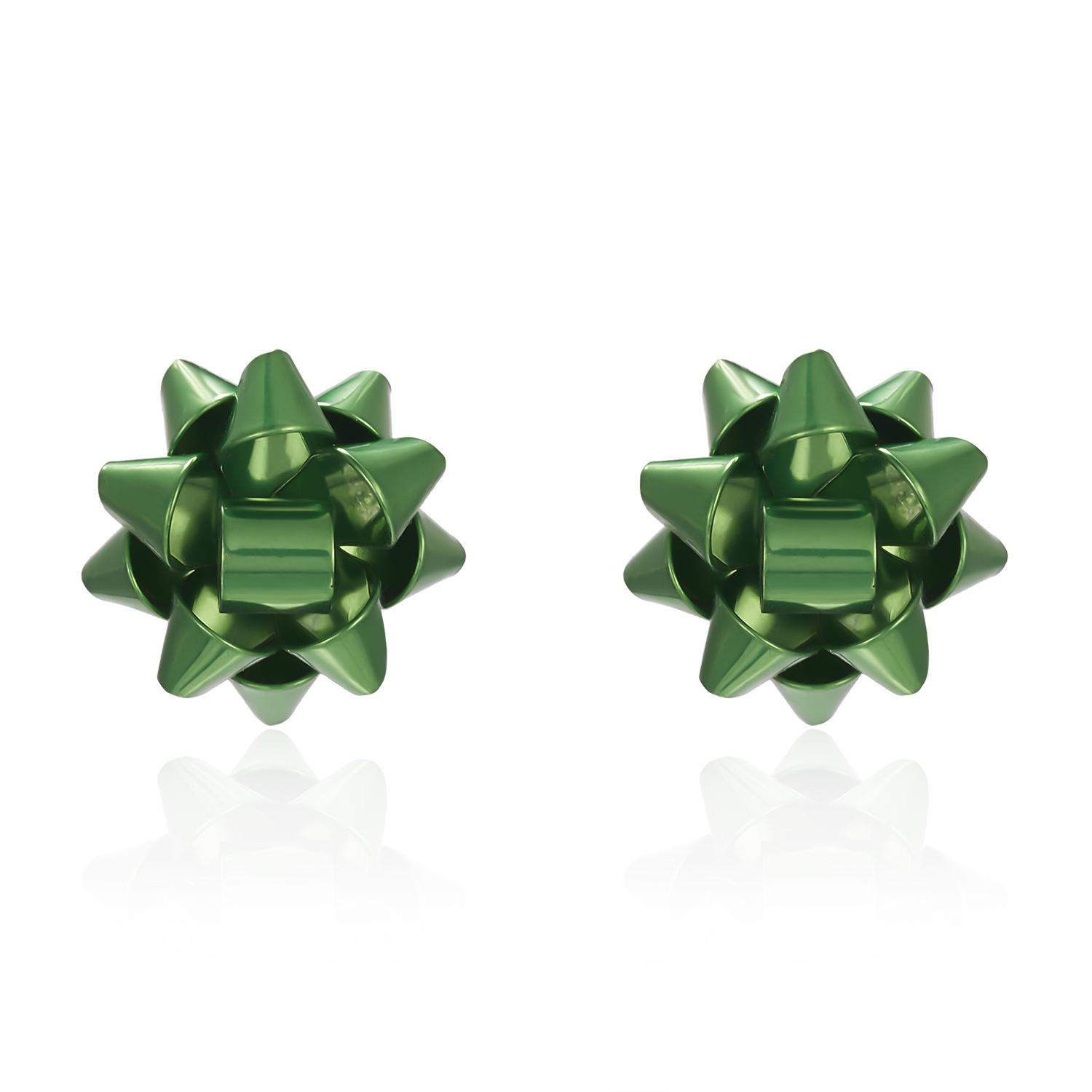 

Creative Christmas Stars Stud Earrings For Women Handmade Xmas Snowflakes Ribbons Round Earring Merry Christmas New Year Gifts