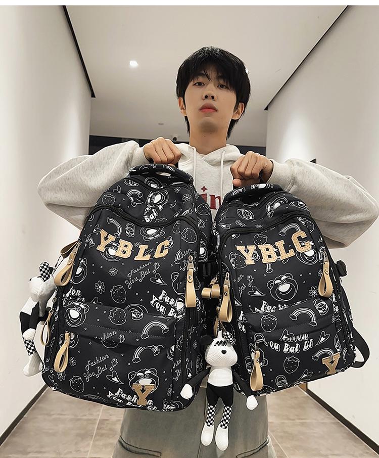 Mochila Impresa de Gran Capacidad para Estudiantes: Bolsa Versátil para Viajes y Ordenador para Adolescentes y Adultos