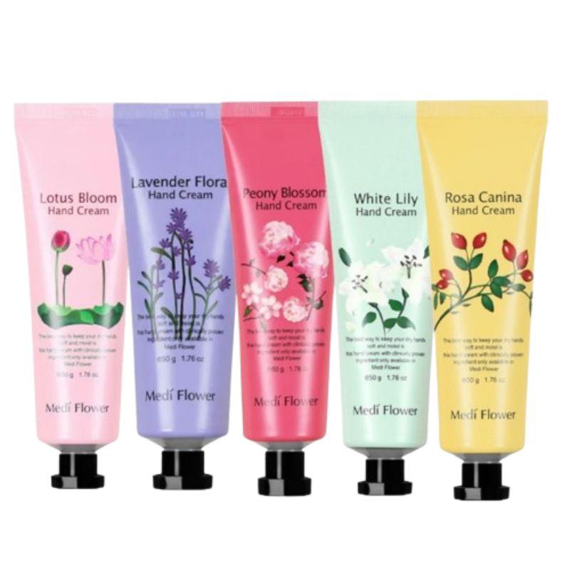 MediFlower The Secret Garden Hand Cream 5Piece Set(50g × 5) + Gift Shopping Bag