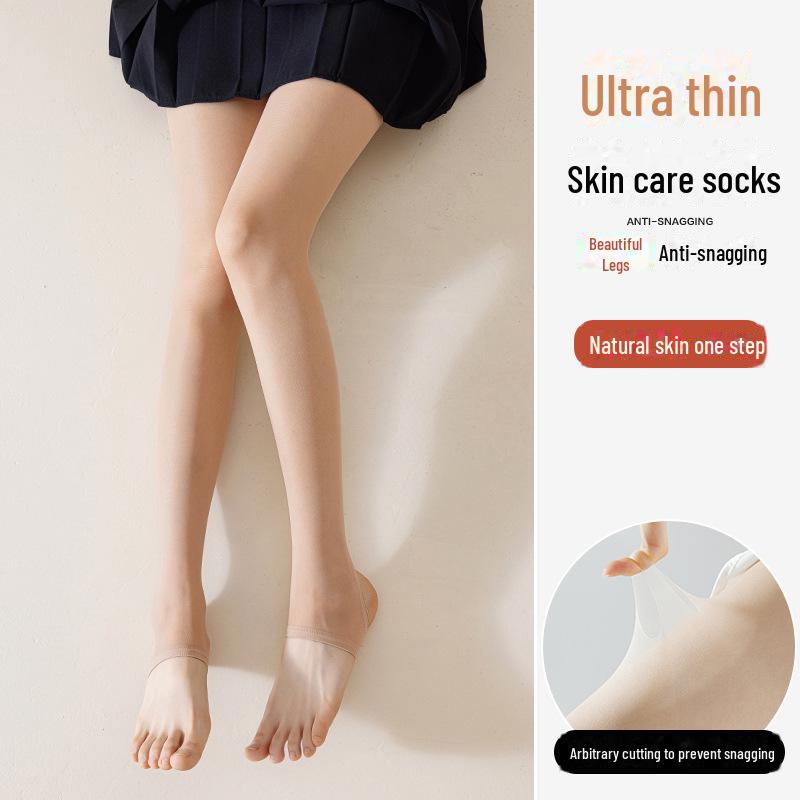 

Женские прочные прозрачные колготки большого размера с открытым носком и защитой от зацепов — летний стиль, без заниженной резинки, телесного цвета. One Size (recommended 80-120 jin)