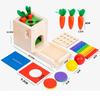 Montessori Wooden Rattles For Baby Crib Toys Baby Rattle Educational Musical Wooden Toys Children Development Games Wood Puzzles